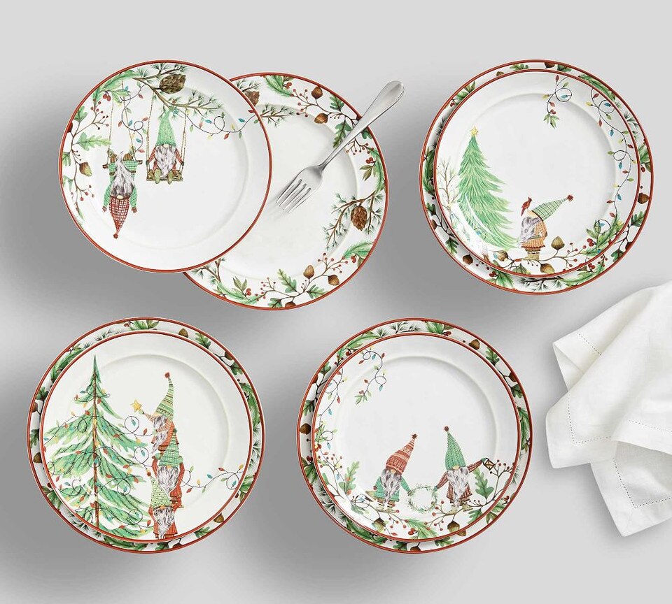 Forest Gnome Stoneware Dinner Plates - Set of 4 | Pottery Barn Australia